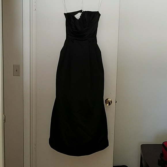 Davids bridal black gown style F15554 - Picture 4 of 6